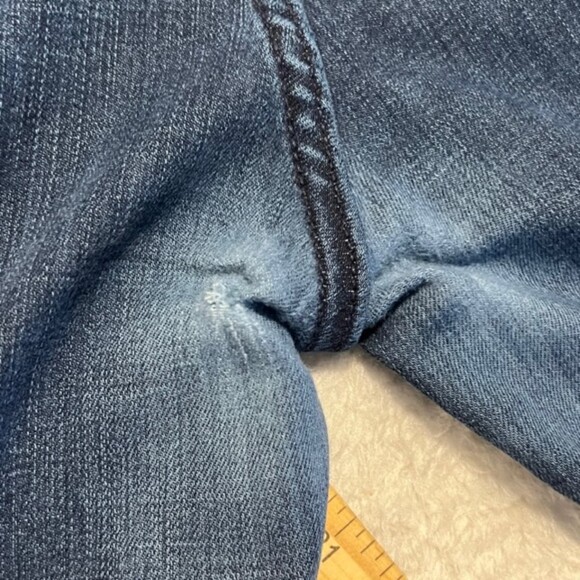 Banana Republic Mens Dark Washed Blue Slim Straight Leg Denim Jeans Size 32 x 32 - Picture 6 of 10